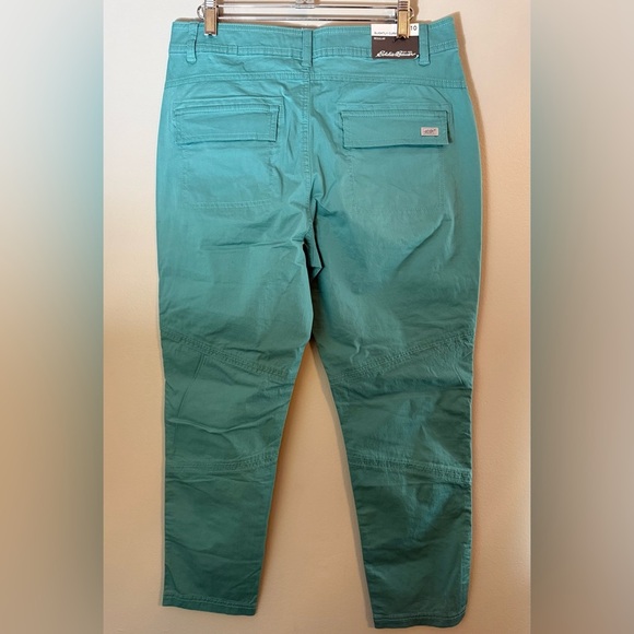NWT Eddie Bauer Women's WR Cityscape Ankle Pant in Reef Blue Green Size 10 - Picture 2 of 11